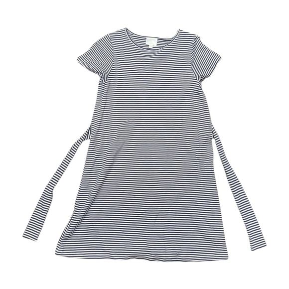 Little English Short Sleeve Navy Stripe T-Shirt Dress - Picture 1 of 2